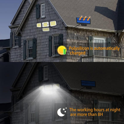 Garden Art Solar Lights 2 Motion Sensor, 4 Head ( Pack off 1 set )